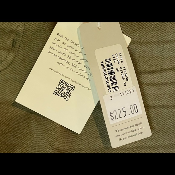 Mens AG Kakki colored Jeans. ___36”x33” - Picture 6 of 7